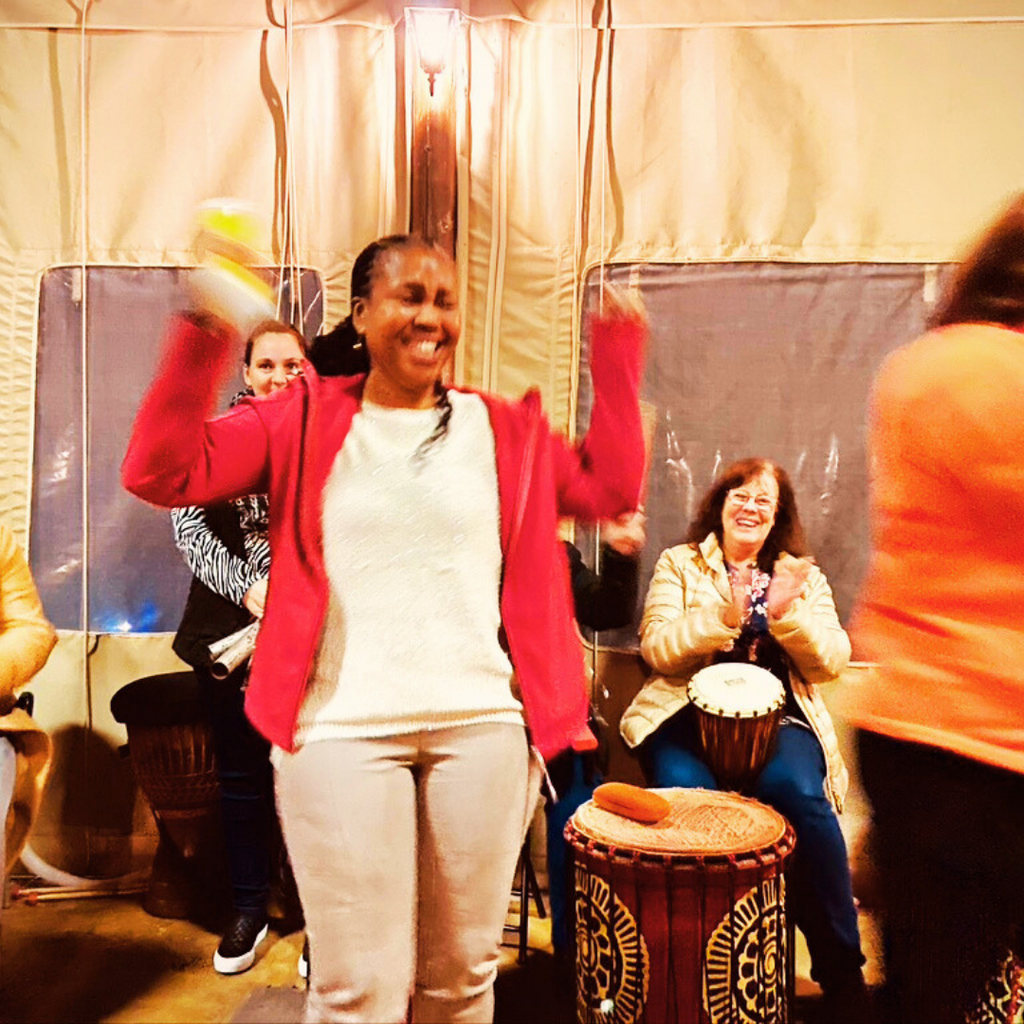 Interactive African orchestra performance